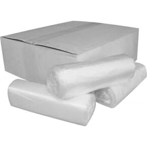 Trash Can Liner Wholesale 1000 Count Garbage Bags on Perforated Roll 10-15 Gallon Multipurpose for Office Bathrooms Business Home Commercial and industrial needs (24" x 33" 6mic 20 rolls / 50 Count)