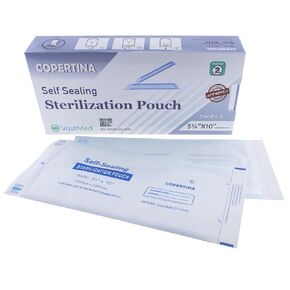 COPERTINA Self Seal Sterilization Pouches with Dual Indicators for Dental Tools by VASTMED | Autoclave Sterilizer Bags Pouch for Tools (5.25x10", 200PCs)