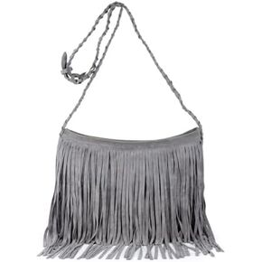 Women'S Retro Hippie Suede Tassel Messenger Bag Fashion Adjustable Western Hobo Crossbody Shoulder Handbags (brown,Medium)