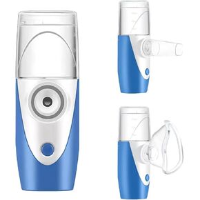 Portable Nebulizer for Adults Kids, Handheld Mesh Nebulizer with Mouthpiece Adults & Chlid Masks, Ultra-Quiet Inhaler Compact Nebulizer Machine for Home Office Travel