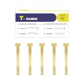 20 pcs Dental Matrix T Bands, Dental Sectional Contoured Metal Matrices Bands,T Shape Matrix Bands Tooth Repair kit. (Small Straight)