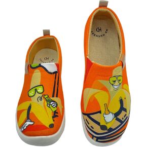 Painted Art Shoes Women's Travel Shoes Slip On Loafers CanvasLightweight Comfort Fashion Soft Walking Shoes
