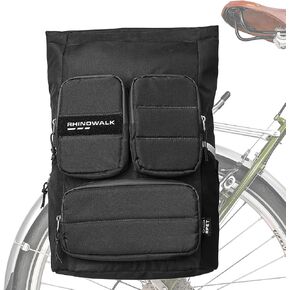 HUNTVP Bike Pannier Bag Bike Backpack Multifunctional Bike Bag for Luggage Rack Bike Side Bag Bicycle Rear Luggage Bag 25L Shoulder Bag with Rain Cover