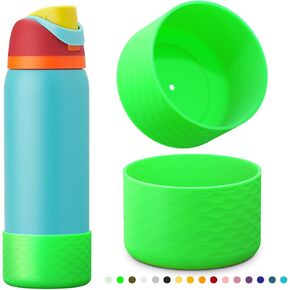 yoelike 2 PCS Silicone Water Bottle Boot for Owala, Anti-Slip Protective Sleeve for FreeSip/Twist/Flip, Watter Bottle Accessories, Bottom Bumper Cover, Dishwasher Safe, BPA Free (Wave) in Saudi Arabia