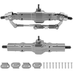 Aluminum Alloy Front Rear Portal Axle Upgrade Part Compatible with WPL B14 B16 B24 B36 HengLong FeiYu JJRC 1/16 RC Car (Red)