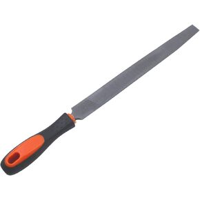 10" Handy File for Plastic Laminate Edge Finishing，Second Cut Grade High Carbon Hardened Steel Flat Mill File (10 in Half Round File 1pcs)