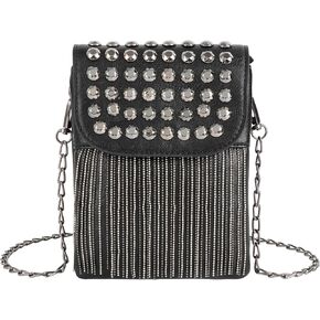 Fringe Crossbody Bag Small Wallet Phone Bag Faux Soft Leather Shoulder Purse Satchel Sling Bag