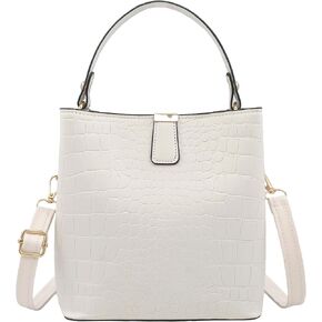 Crocodile Pattern Purses with Crossbody Strap Bucket Bags for Women with Top Handle