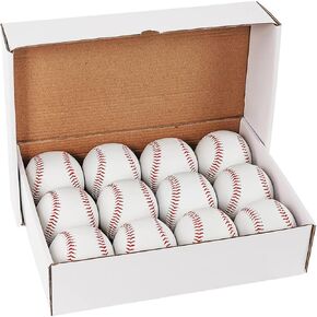 Bucket of Baseballs Standard Size Leather Baseballs for Practice Training, Baseballs 12 Pack Unmarked & Soft 9 inch Practice Baseball for League Play, Pitching, Hitting,Batting,Fielding in Saudi Arabia
