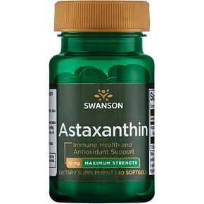 Swanson Maximum Strength Astaxanthin 12 Milligrams 30 Sgels