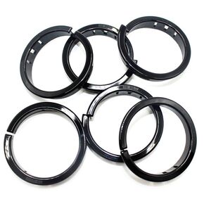 3/4"(20mm) Opened Black Snap-in Knockout Insulating Bushing, Plastic Cable Hole Grommets for Wiring, Round Nylon Snap in Locking Electrical Wire Cord Hose & Tubing Bushings Grommets, 35 pcs