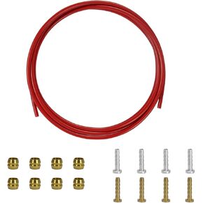 BESNIN Bike Brake Hose Bicycle Hydraulic Brake Hose 2.5 M Bicycle Hydraulic Disc Brake Hose Universal Set Black/Blue/Red (black)