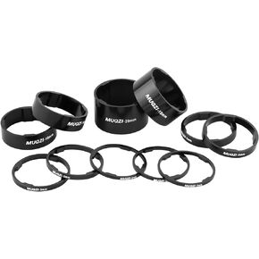 11 Pieces Bike Headset Spacer, Bicycle 1-1/8 Inch Headset Stem Spacer Set 2mm 3mm 5mm 10mm 15mm 20mm Stem Headset Spacers Fork Washer Fit for MTB BMX Mountain Road Bikes Cycling