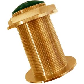 Bronze Low-Profile Thru-Hull Medium-Frequency Chirp Transducer - 600W, 12° Tilt, 80-130kHz