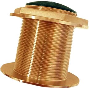 Bronze Low-Profile Thru-Hull Medium-Frequency Chirp Transducer - 1kW, 18° Tilt, 85-135kHz