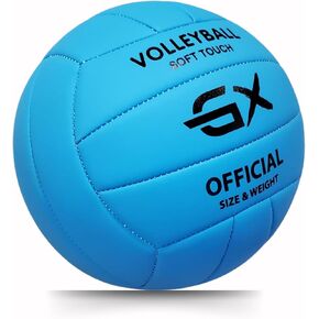 FVB Soft Touch Volleyball, Official Size, Durable Bladder, Bright Color for Indoor/Outdoor Use