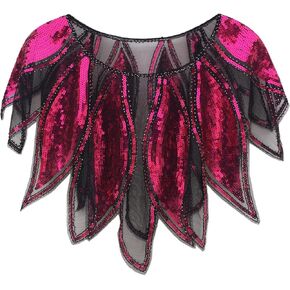 Katutude Women's 1920s Shawl Wrap Sequin Beaded Flapper Cover Up Evening Shawls Wedding Party Bridal Shawl Gatsby Shawl