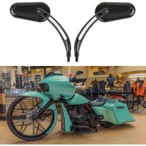 DREAMIZER Motorcycle Mirrors, Universal 8mm 10mm Black Motorcycle Rear View Side Mirrors Handle Bar Bar End Motorcycle Mirrors for Yamaha MT-03 MT-07 FZ-07 MT-09 MT-10 Z125 pro Z650 Z750 and More