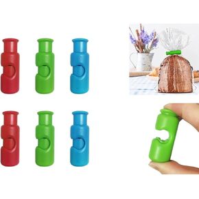 Plastic Bag Clips, Snack Bread Sealing Clips for Food Storage, Set of Clips (6PCS-Multi-color)