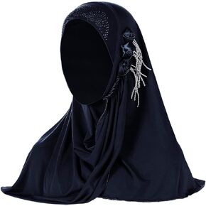 Women Muslim Hijab Scarf Floral Lace Head Scarf Girls Islamic Arab Head Wrap Shawls
