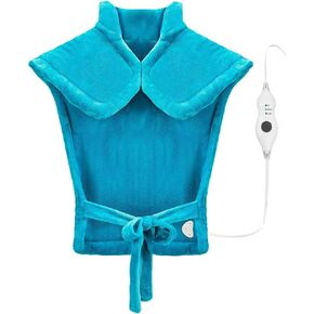 Weighted Heating Pad for Back Pain Relief and Cramps,Extra Large XL 24"x33'' Electric Heat Pads for Neck and Shoulders,3 Heating Levels with 2 Hours Auto Off,Gifts for Women,ETL Certified,Blue