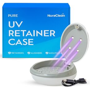 UV-C Dental Appliance Cleaner - UV Retainer Cleaning Machine Also Great for Deep Cleansing Aligner, Mouth Guard, Night Guard, Dentures in Just 3 Minutes - Portable Dental Guard Cleaner Case