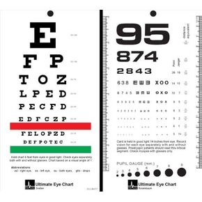 McCoy - Ultimate Rosenbaum/Snellen Pocket Eye Chart - -