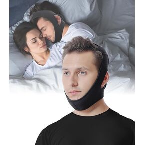 Anti Snoring Devices, Chin Strap for Sleeping, Chin Strap for CPAP Users, Adjustable Chin Strap for Snoring | Breathable Anti Snoring Chin Strap Stop Snoring Head Band Keeping Mouth Closed