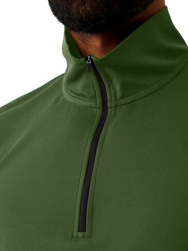 بلوفر رجالي من Angbater بسحاب ربعي، قمصان بولو بأكمام طويلة ورقبة وهمية، سويت شيرت خفيف الوزن، قميص حراري مع جيب in Kuwait