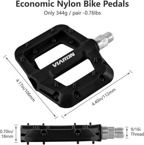 دواسات الدراجة الجبلية من ألياف النايلون MTB دواسات الدراجة المسطحة 9/16 بوصة منصة خفيفة الوزن تحمل مختومة للطرق الجبلية BMX MTB Bike in Kuwait