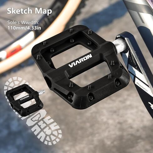 دواسات الدراجة الجبلية من ألياف النايلون MTB دواسات الدراجة المسطحة 9/16 بوصة منصة خفيفة الوزن تحمل مختومة للطرق الجبلية BMX MTB Bike in Kuwait