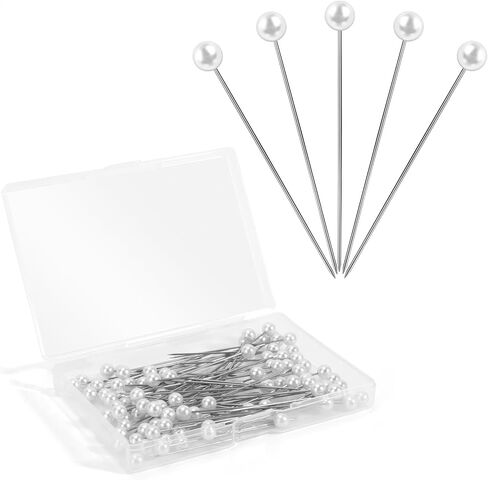 300 Pcs Bouquet Pins Flower Pin,3 Styles Pearl Head Pins,Diamond Pins for Bouquets,Bouquet Pins,Crystal Head Corsage Pins for Jewelry,Making Sewing,Wedding Floral Decorations and DIY Crafts in Saudi Arabia