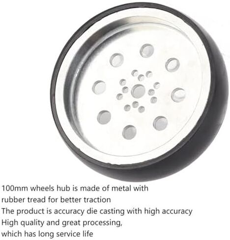 100mm Metal Wheel with Neoprene Tire, High Accuracy Die Casting, Long Service Life, Better Performance in Saudi Arabia