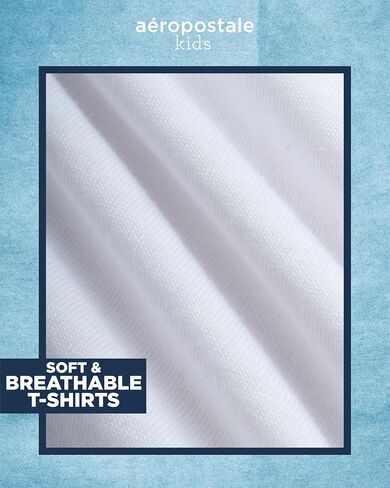 AEROPOSTALE Boys' Graphic Tees - 2 Pack Short Sleeve Crewneck T-Shirts with Bold Prints - Soft Cotton Shirts for Boys (8-16) in Kuwait