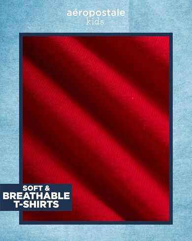 AEROPOSTALE Boys' Graphic Tees - 2 Pack Short Sleeve Crewneck T-Shirts with Bold Prints - Soft Cotton Shirts for Boys (8-16) in Kuwait