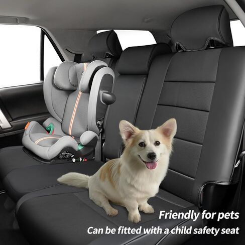 coverdream Custom Fit Seat Covers for Toyota 4Runner 2011-2024 5 Seats - Full Coverage Seat Protector,Polyester (Black,Full Set) in Kuwait