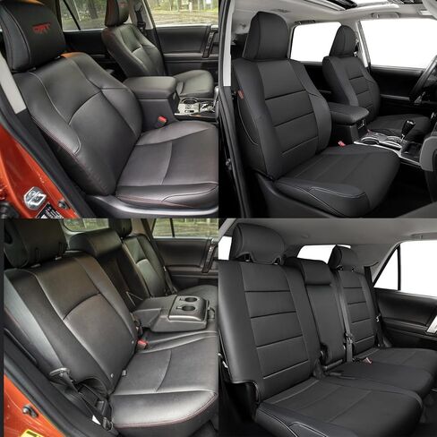 coverdream Custom Fit Seat Covers for Toyota 4Runner 2011-2024 5 Seats - Full Coverage Seat Protector,Polyester (Black,Full Set) in Kuwait