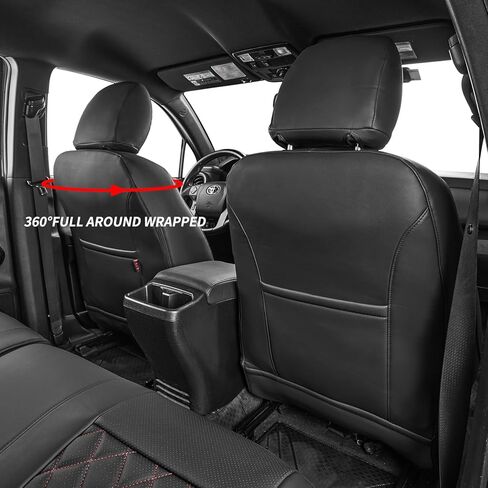 coverdream Custom Fit Seat Covers for Toyota 4Runner 2011-2024 5 Seats - Full Coverage Seat Protector,Polyester (Black,Full Set) in Kuwait