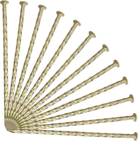 50/100/150 Pack - 6" Garden Stakes Solid Golden Galvanized Non-Rust Metal Stakes Spiral Landscape Edging Anchors for Paver Edging, House Construction (100) in Kuwait