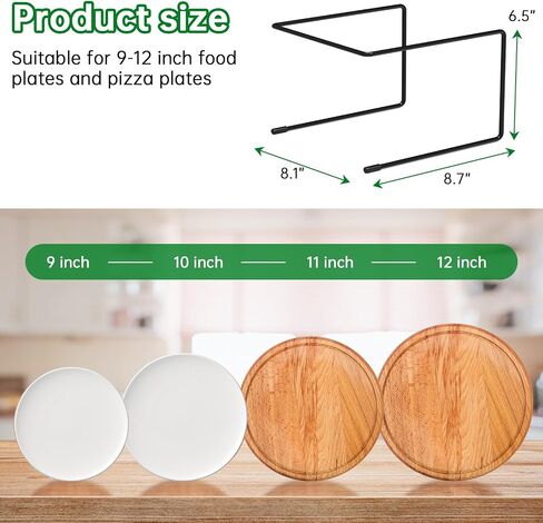 4 PCS Black Metal Pizza Table Stands,Pizza Rack Stand For Tables,Restaurant,Pizza Holder Stands For Serving,Pizza Pan Riser Food Platter Tray and Display Rack in Kuwait