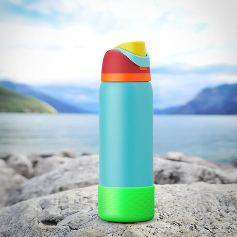 yoelike 2 PCS Silicone Water Bottle Boot for Owala, Anti-Slip Protective Sleeve for FreeSip/Twist/Flip, Watter Bottle Accessories, Bottom Bumper Cover, Dishwasher Safe, BPA Free (Wave) in Kuwait