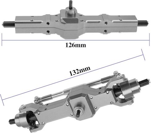 Aluminum Alloy Front Rear Portal Axle Upgrade Part Compatible with WPL B14 B16 B24 B36 HengLong FeiYu JJRC 1/16 RC Car (Red) in Saudi Arabia