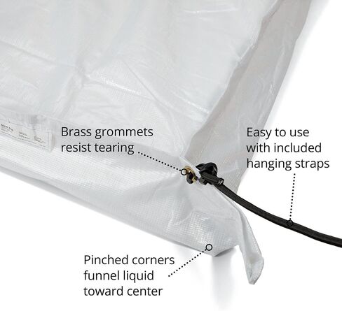New Pig Quick Response Roof Leak Diverter Tarp Kit with Hanging Straps - 30" x 30" - PMB30587-WHS in Kuwait