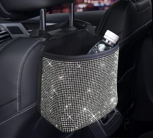 Crystal Car Organizers and Storage Purse Holder, Car Seat Back Net, Bling Diamonds Handbag Accessories for Women, Car Pet Barrier for Dogs and Kids, Multicolor in Saudi Arabia