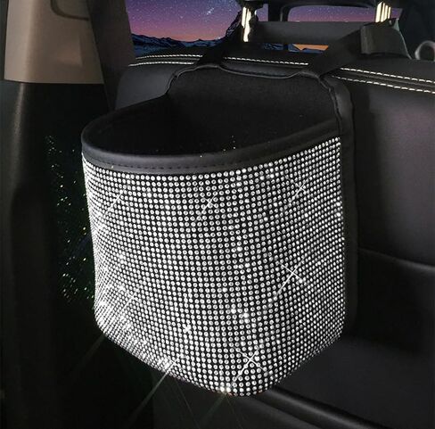 Crystal Car Organizers and Storage Purse Holder, Car Seat Back Net, Bling Diamonds Handbag Accessories for Women, Car Pet Barrier for Dogs and Kids, Multicolor in Saudi Arabia