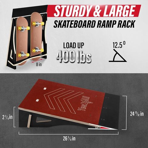 Yes4All Single-Piece Skateboard Ramp, Bike Ramp, Skate Ramp - Design for Beginners, More Durable, Safe, Capacity 220Lbs in Saudi Arabia