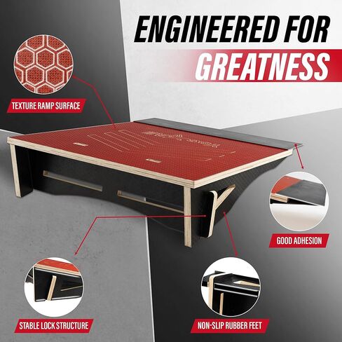 Yes4All Single-Piece Skateboard Ramp, Bike Ramp, Skate Ramp - Design for Beginners, More Durable, Safe, Capacity 220Lbs in Saudi Arabia