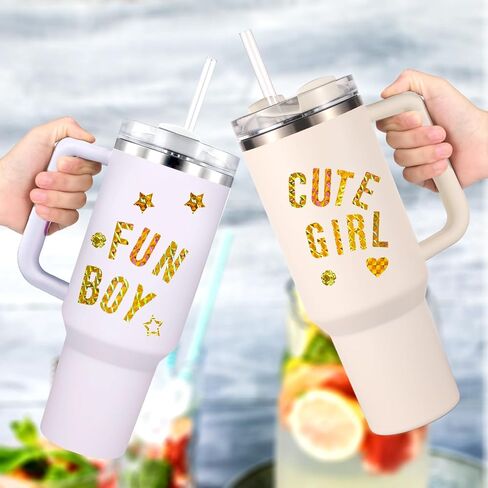 6 Sheets Vinyl Letters Stickers, Glitter Vinyl Alphabet Stickers Adhesive Letter & Number Stickers Small Letter Water Bottles Accessories Waterproof Decals for Stanley Cups Crafts Scrapbook (Colorful) in Saudi Arabia