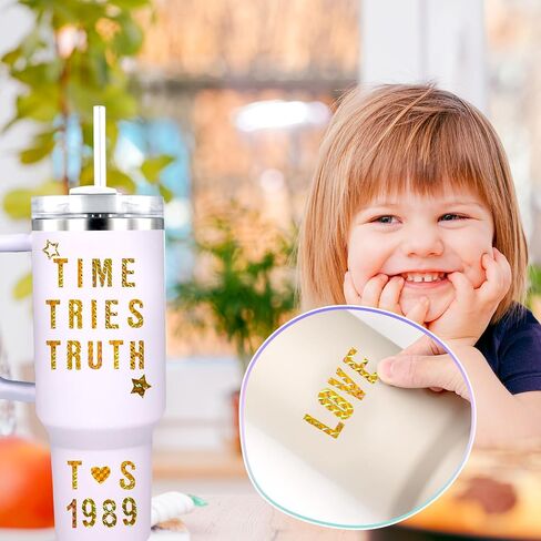 6 Sheets Vinyl Letters Stickers, Glitter Vinyl Alphabet Stickers Adhesive Letter & Number Stickers Small Letter Water Bottles Accessories Waterproof Decals for Stanley Cups Crafts Scrapbook (Colorful) in Saudi Arabia