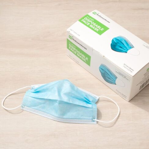 Restaurantware Clean Tek Professional Disposable Face Masks 1000 Breathable Nose Masks - 3 Ply Customizable Fit Blue Earloop Face Masks Durable And Comfortable in Saudi Arabia